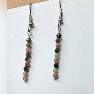 Tourmaline earrings dangle handmade